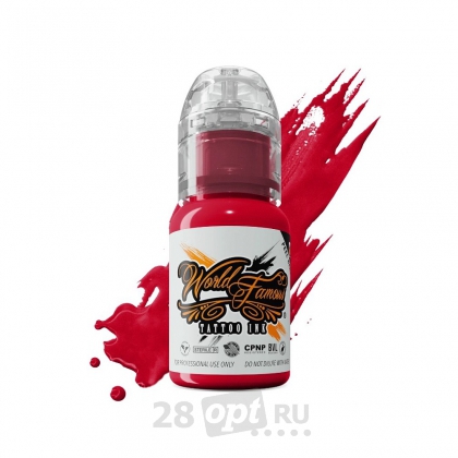Краска для художественной татуировки World Famous Tattoo Ink, United Ink Red, 15 мл