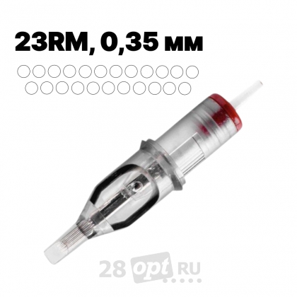 Картриджи для художественной татуировки EZ Revolution RC1223M1C-1 Round Magnum 23, 0,35 мм, коробка 20 шт.